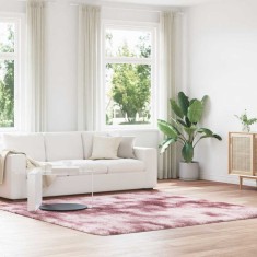 vidaXL Covor shaggy cu pom &icirc;nalt, NAVARRA, roz praf, 240x240 cm 4102889