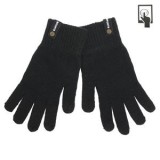 Mănuși Tricotate Negre pentru Ecrane Tactile, CMCLASS