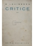 Eugen Lovinescu - Critice, vol. III