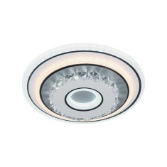 Lustra LED cu cristal MITA 28W, Diametru 20cm, Rotunda, lumina Rece/Calda/Neutra, Alb ModernLight Concept