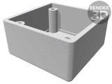 Carcasă ecranare ABS oțel inoxidabil 56x56x40mm 1594RFIABK