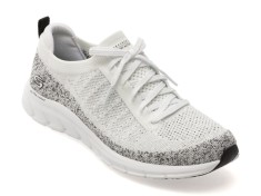Pantofi sport SKECHERS albi, PURE FLEX, din material textil