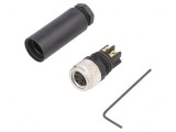 Conector M8 Mamă 4 Pin Drept pe Cablu 4A IP67 30V