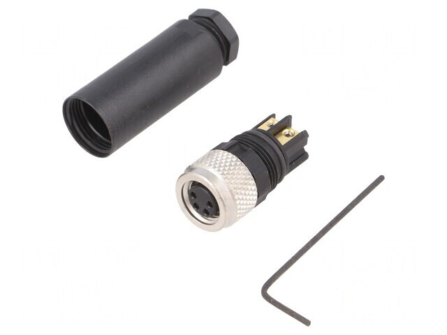 Conector M8 Mamă 4 Pin Drept pe Cablu 4A IP67 30V