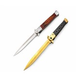 Cumpara ieftin Set 2 Bricege tip Stiletto, deschidere manuala, lungime 33 cm, lama metalica, maro/auriu