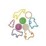 Plastilina, 3 cutii, forme si accesorii, verde alb si rosu