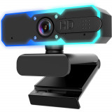 Camera Web Qeno&reg; Gaming PC Webcam, Full HD 2MP 1920x1080/60FPS, Corectie Lumina