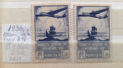 1936 France YT=320 p.set 2 val MH orig.gum foto