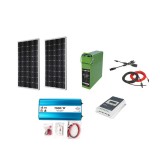 Sistem panouri fotovoltaice Rulota/Cabana 360 W pe 12 V cu invertor 7000 W