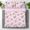 Lenjerie Dubla BBC 4 piese, 132TC - Rose