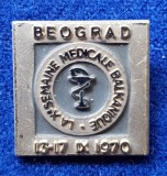 Insigna Farmacie - CRUCEA ROSIE - Medicala - Sanitare - Donator de sange 1970