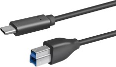 CABLU USB LOGILINK pt. imprimanta, USB 3.2 Gen1 Type-C (T) la USB 2.0 Type-B (T), 2m, 2 x ecranare, conectori auriti, negru, &quot;CU0163&quot; (timbru verde 0.