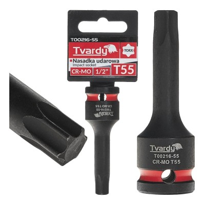 Cheie tubulara de impact TORX 1 / 2&amp;quot;, T55, Cr-Mo, Tvardy T00216-55 foto