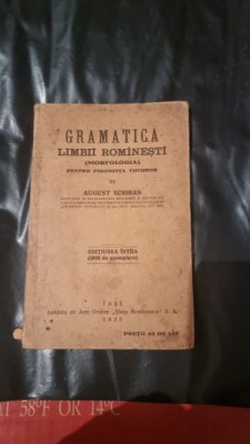 August Scriban - Gramatica limbii romanesti foto