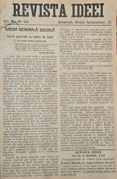 P. Mușoiu, Revista Ideei 1911-1915