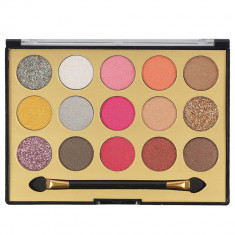 Paleta Profesionala de Farduri MISS ROSE, 15 Color Eyeshadows Kit, 01 foto