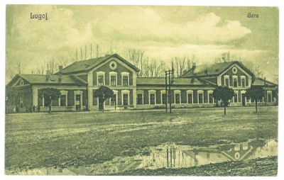 876 - LUGOJ, Timis, Railway Station, Romania - old postcard - unused foto