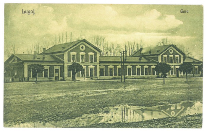 876 - LUGOJ, Timis, Railway Station, Romania - old postcard - unused