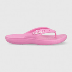 Crocs șlapi CLASSIC 207713 femei, culoarea violet, cu toc plat 207713.6SW-TAFFY.PINK