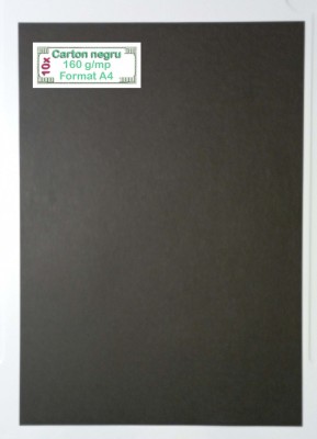 SET 10x Cartoane separatore (160g/mp), A4, Negre, Neperforate foto