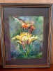 Tablou tempera pe carton, Flori, Impresionism