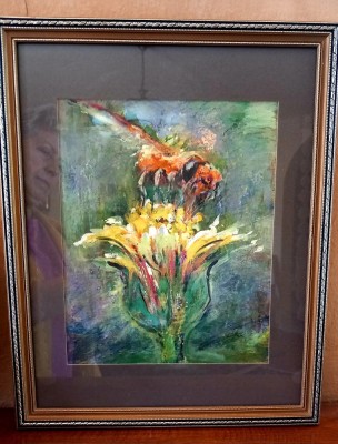 Tablou tempera pe carton foto