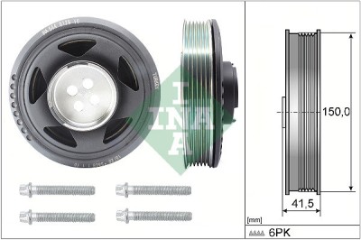 INA 544 0129 20 Set fulie, arbore cotit foto