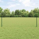 St&acirc;lpi de gard 11 buc Canale U Verde 60 cm Oțel