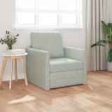 VidaXL Canapea de podea convertibilă gri single 74x77x81 cm catifea