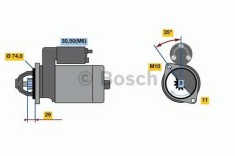 Starter AUDI A8 (4E) (2002 - 2010) BOSCH 0 986 024 120 foto