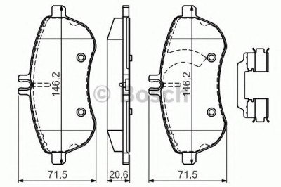 Set placute frana,frana disc MERCEDES C-CLASS T-Model (S204) (2007 - 2014) BOSCH 0 986 494 667 foto