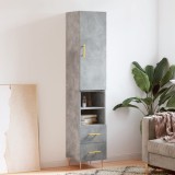 Cumpara ieftin Dulap &icirc;nalt, gri beton, 34,5x34x180 cm, lemn prelucrat