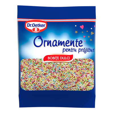 Ornamente Colorate pentru Prajituri DR. OETKER, Zahar, 30 g, Bobite Dulci, Ornamente de Zahar, Ornamente pentru Deserturi, Bobite de Zahar pentru Praj foto