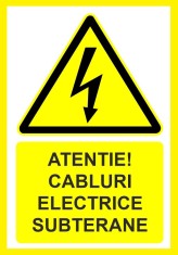 Placuta pentru cabluri electrice subterane foto