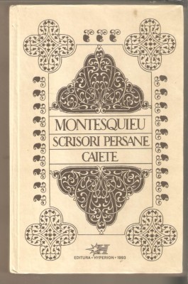 Montesquieu-Scrisori persane caiete foto