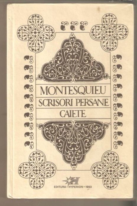 Montesquieu-Scrisori persane caiete