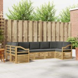 vidaXL Set canapea sectională 7 pcs Alb și antracit 3392452