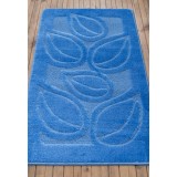 Set 2 Covorase Baie Model Flora 2509, Marimi 60 x 100 50 x 60 cm, Albastru, Antiderapant, Antialergic, Polipropilena