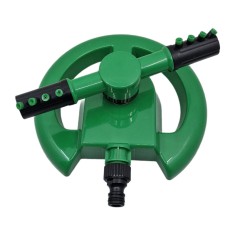 Aspersor rotativ automatic cu 2 brate, 8 duze pulverizare, 360 grade, MD904, verde