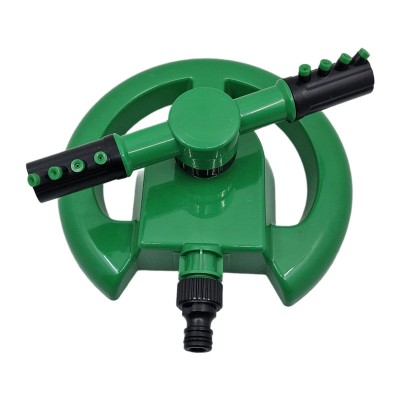 Aspersor rotativ automatic cu 2 brate, 8 duze pulverizare, 360 grade, MD904, verde foto