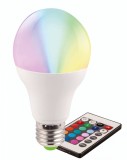 Cumpara ieftin Bec LED EVO17 A60 5W E27 RGB Telecomanda, Total Green