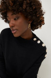 Cumpara ieftin Answear Lab pulover femei, culoarea negru, cu turtleneck
