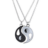 Cumpara ieftin Set 2 lantisoare yin yang culoare argintie