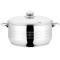 Cratita din inox cu capac, diametrul 34 cm, capacitate 14.5 l, Argintiu