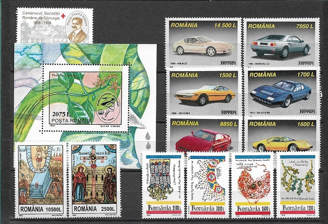 C4189 - lot timbre nestampilate Romania,perfecta stare,mnh,serii complete