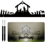 Decoratiune de Craciun WILDPARTY, metal, negru, 38 x 14,1 cm