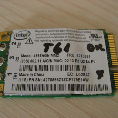 Placa wireless laptop Lenovo ThinkPad T61, Intel 4965AGN MM2, 42T0867, L02847