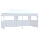 Cort de petrecere pliabil cu 4 pereți, alb, 3 x 6 m, oțel