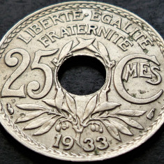 Moneda istorica 25 CENTIMES - FRANTA, anul 1933 *cod 101 B