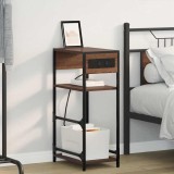 vidaXL Dulap de noapte Stejar brun 40 x 27 x 76 cm Lemn compozit